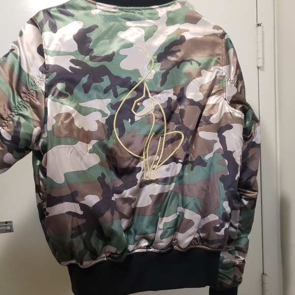 Baby Phat Camo & Gold Details Bomber Jacket - Picture 4 of 5